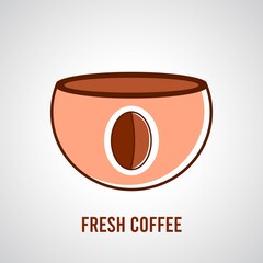 simple and modern coffee shop logo .