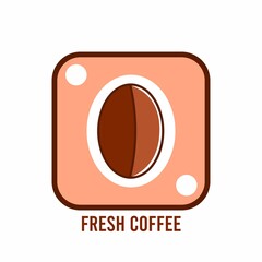 simple and modern coffee shop logo .