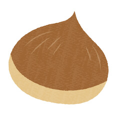 Cute hand-drawn chestnut vector art 手描き風のかわいい栗