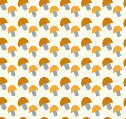 Obraz premium Pattern with mushrooms on a light background.