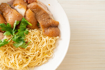 dried stewed pork leg noodles bowl