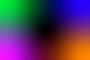 グラデーションの背景（青色と緑色と紫色と紫色と黒色）