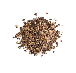 Black pepper on a white background