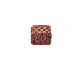 wafer biscuits cubes isolated on white background.