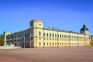 Fototapeta premium Panoramic view of the Gatchina Palace