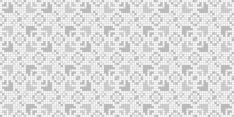 Pixel art. Organic motif, botanical motif background. Seamless pattern.Vector.ピクセルアートのスタイリッシュな有機的パターン