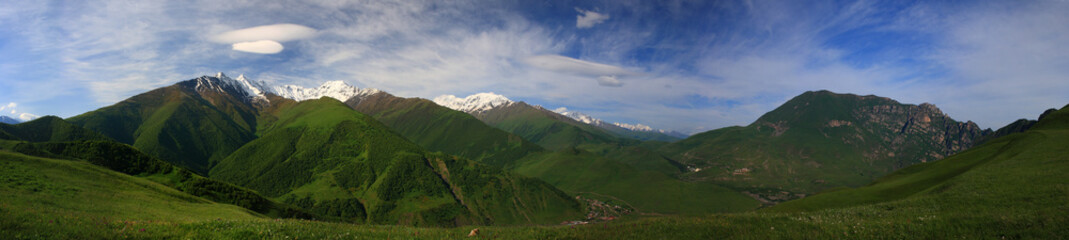 Caucasus, Ossetia. Genaldon gorge. Eastern part of the valley.