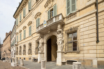 Fototapeta na wymiar the archbishop's palace in Mantua, Italy