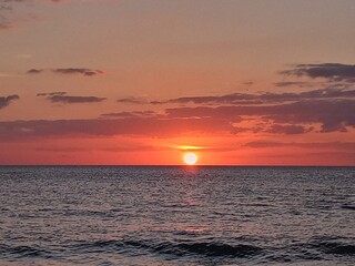 sunset over the sea