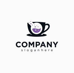 Coffee lab logo design inspiration Vector Illustration Template emblem.