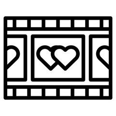 weddingvideo line icon