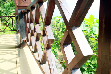 wooden fence at the edge of the garden