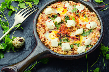 Israeli shakshuka or shakshouka, arabic cuisine