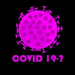 icon of corona virus or covid 19
