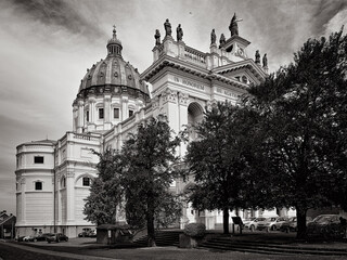 Build between 1867 en 1880 Basiliek van de H.H. Agatha en Barbara in Oudenbosch, Noord-Brabant Province, The Netherlands