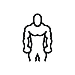 Black line icon for broader