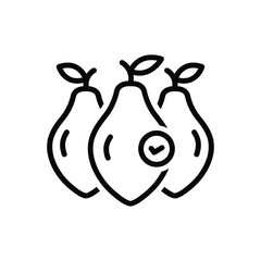 Black line icon for ripe