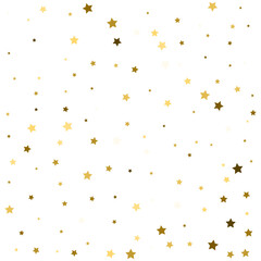 Gold stars. Gold stars festive pattern.