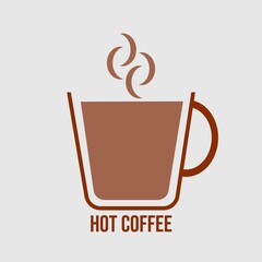 simple and modern coffee shop logo .