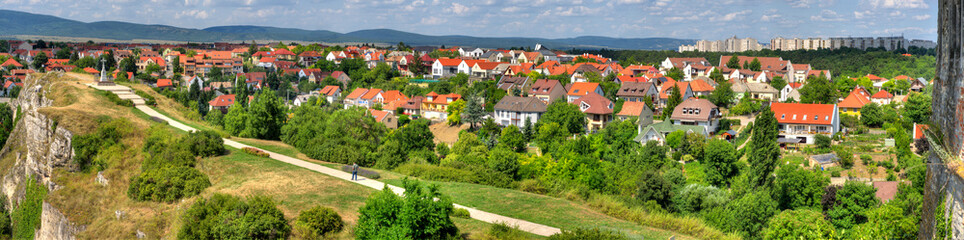 Fototapeta na wymiar Eine Wohnsiedlung am Stadtrand von Veszprem, einer ungarischen Stadt in der Nähe des Plattensees