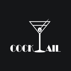 cocktail glass with bar
