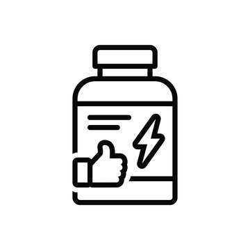 Black line icon for optimum