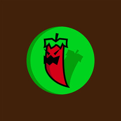 Illustrator vector graphic of chili monster logo.suitable for product brand identity logos, business logos, t-shirt designs, icons, apps, etc.