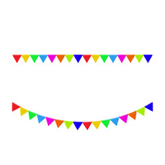 colorful flags set for festive decoration. birthday party and celebration design element concept