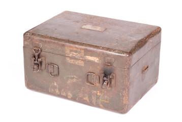 Old rusted green army case