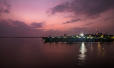Fishing Harbour in the Evening.