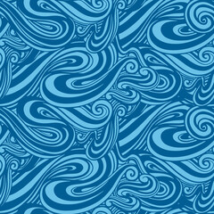 Fototapeta na wymiar Seamless pattern wave abstract.Line drawing style.Fashion textile fabric.