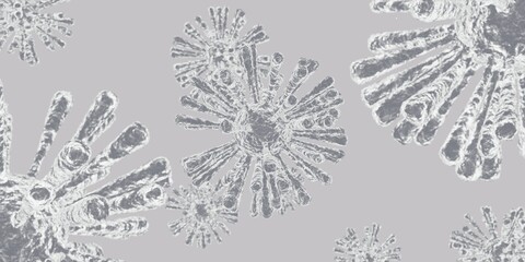 Corona Virus cell. 3D illustration. Coronavirus background.