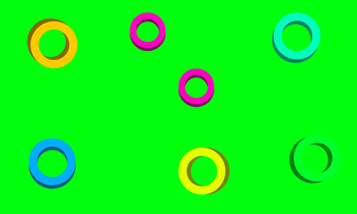Colorful 3d circle design elements, perfect for your design needs
