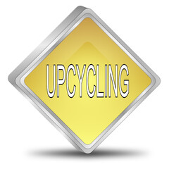 Obraz premium Upcycling Button - 3D illustration