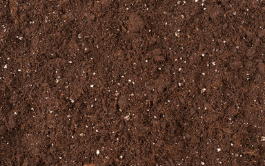 Soil texture detail for gardening Top view for design