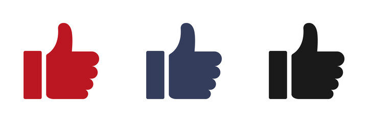 Set of icons on a white background. Web design. Like icon.