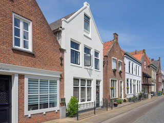 Fototapeta na wymiar De Voorstraat in Willemstad, Noord-Brabant Province, The Netherlands