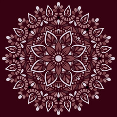 Mandala pattern color Stencil doodles sketch good mood Good for creative and greeting cards, posters, flyers, banners and covers - 445342505
