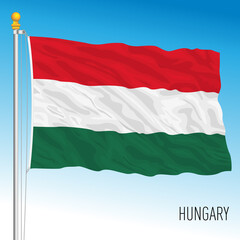 Hungary official national flag, European Union, vector illustration