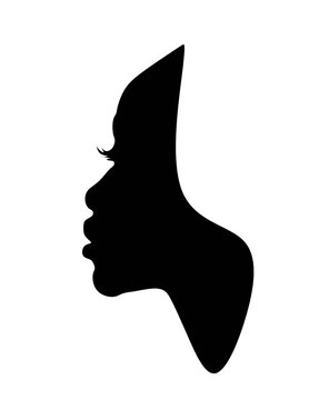 recommend clip art: African American young girl woman lady vector portrait head face profile silhouette hair hairstyle illustration,white background.Beauty Logo.Vinyl wall sticker decal.Laser plotter cutting.