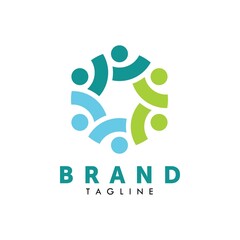 United People Logo Design Vector Image