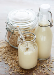 Vegan oat milk, non dairy alternative milk