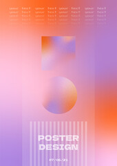 Trandy gradient background. Minimalist posters, cover, wall arts with colorful geometric shapes and liquid color.. website and banner. Vector A4 illustration 
