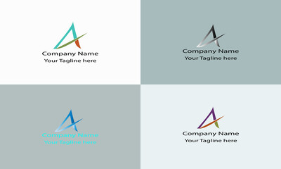 Initial A Letter logo Gradiant