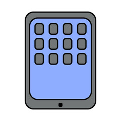 Tablet. Doodle style icon.