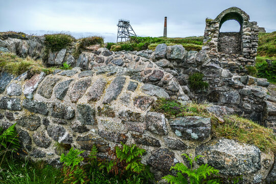 Botallack Mine Bergwerk Cornwall Bergbaurevier St Just England 
