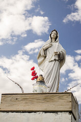 Fototapeta premium Statue of virgin Maria in Lenas, Latvia.