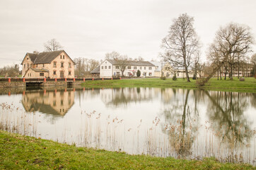 Obraz premium View of Cirava village, Latvia. 