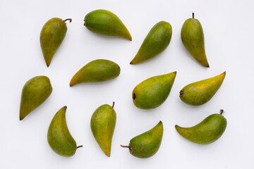 Canistel fruit on white background.