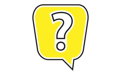 Question mark icon. Help symbol. FAQ sign vector illustration. Box chat